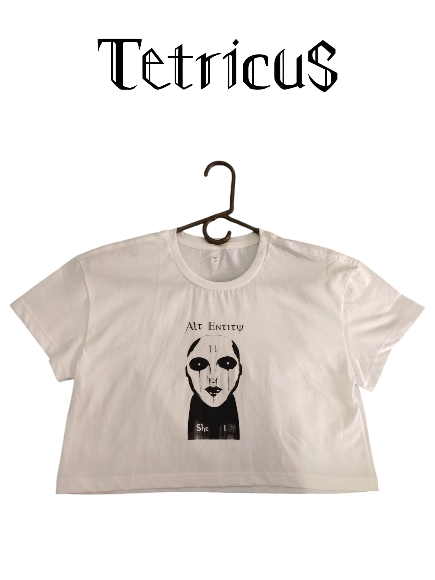 Camiseta crop top Diseño Alt Entity (versión femenina)