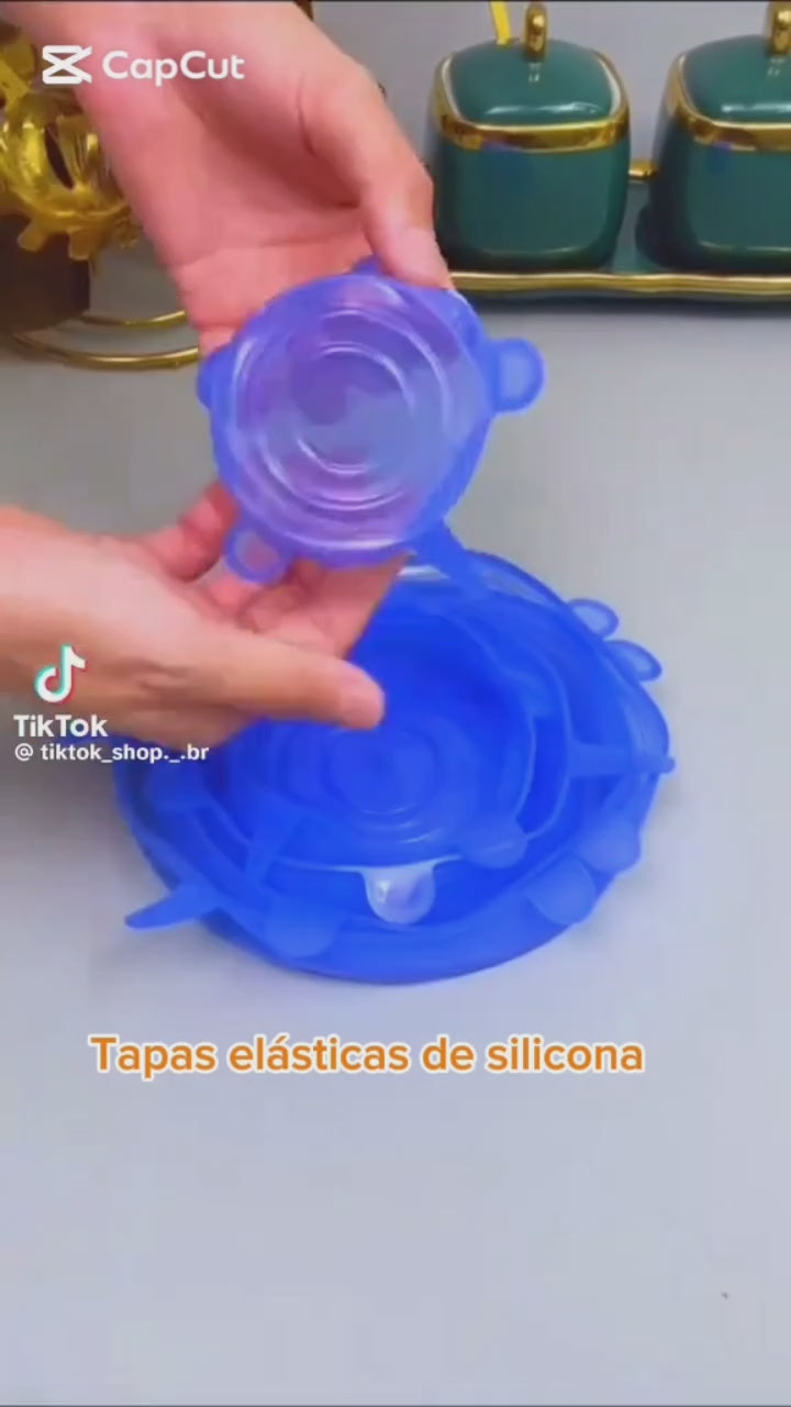 Kit Tapas de Silicona Elastica X 6