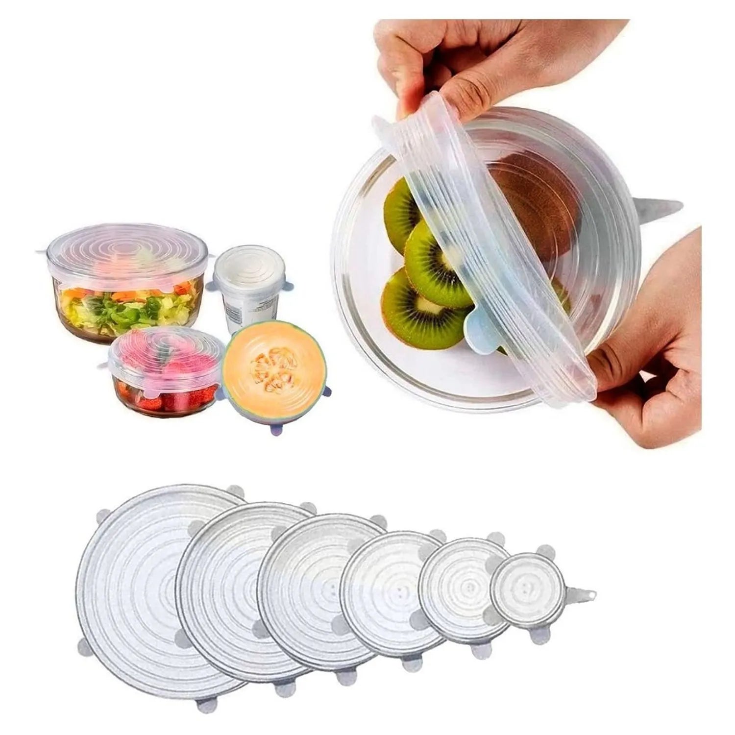 Kit Tapas de Silicona Elastica X 6